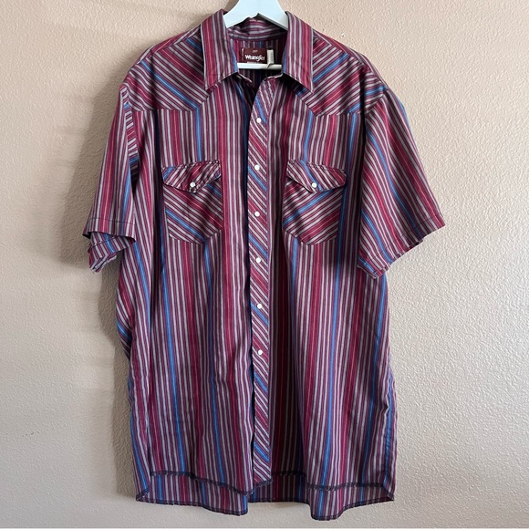 Vintage Wrangler Western Pearl Snap Shirt Size 2XT - Picture 2 of 9